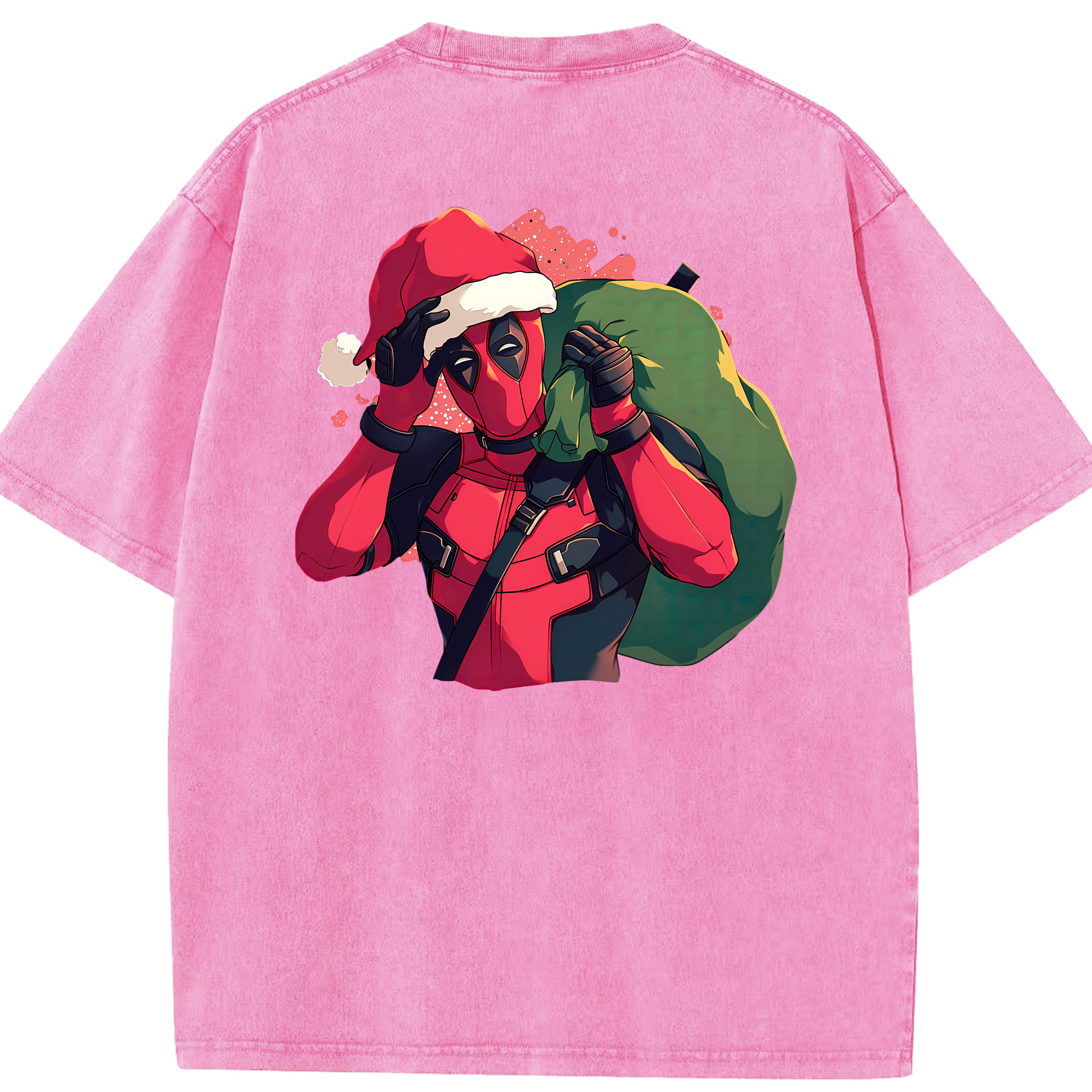（画像用） Deadpool デッドプール 綿100% ヴィンテージ風 半袖Tシャツ（背面プリント）